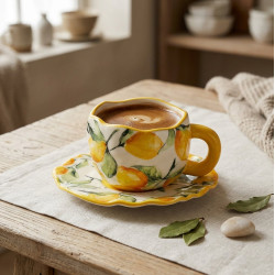 Porcelain Mug & Saucer